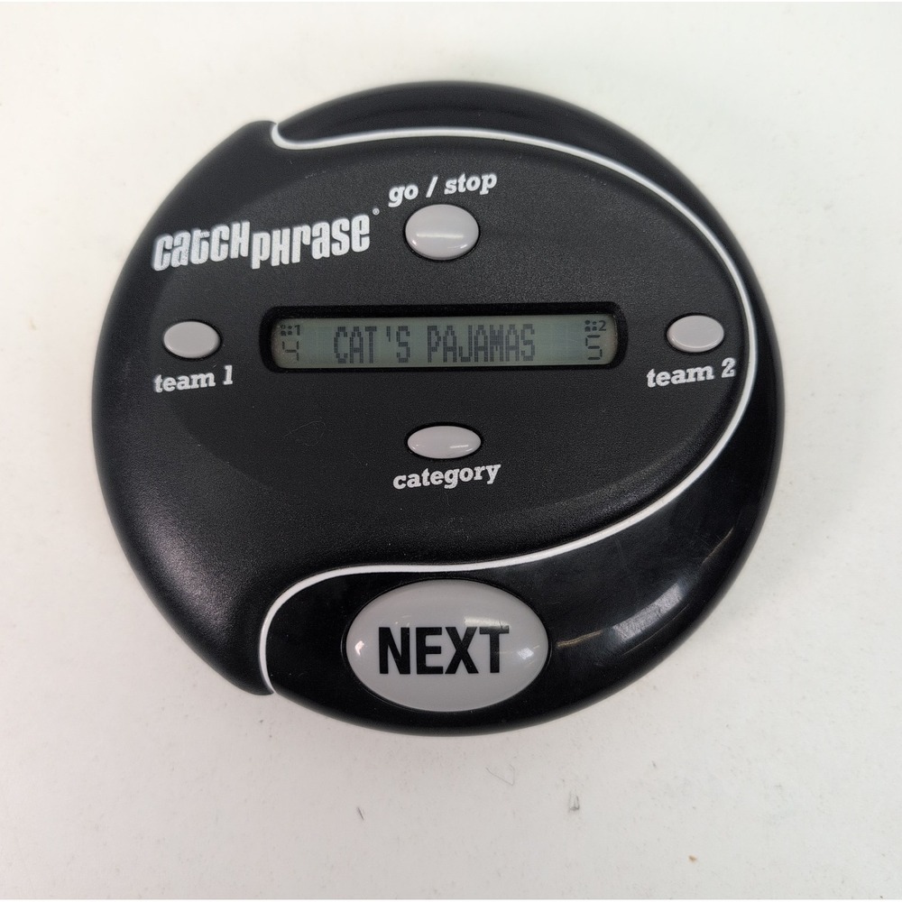 Hasbro Catch Phrase Electronic Handheld Game Black Silver Tested‎ Working